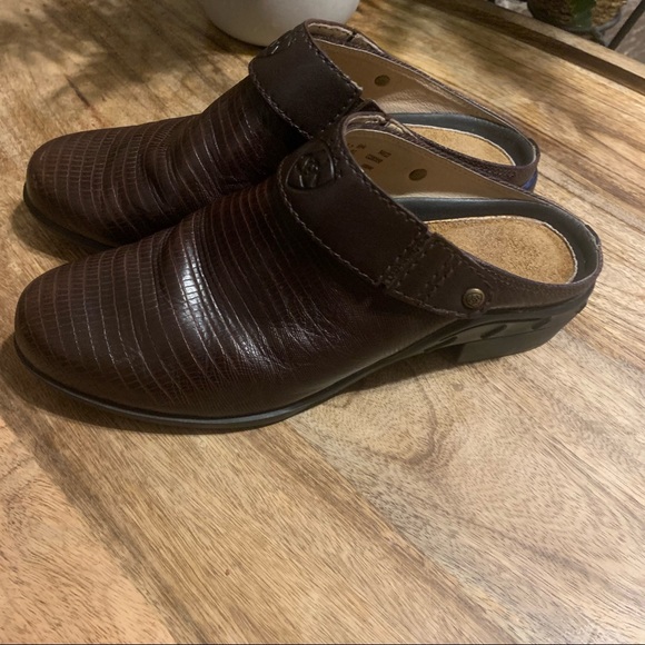 Ariat sling back mules croc 🐊 croc skin look - Picture 5 of 10